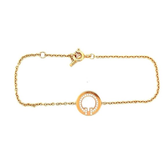 T&Co. 18K Rose Gold MOP/Diamonds T Bracelet - Picture 1 of 11